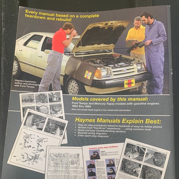 Haynes Ford Tempo & Mercury Topaz 1984-1994 Repair Service Manual 36078 (1418) - Picture 3 of 10